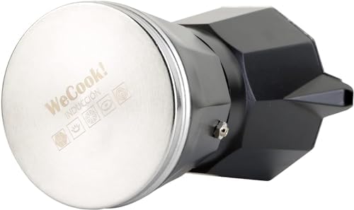  WECOOK! Cafetera Italiana Inducción, Aluminio, Express, 6 Tazas, Negro para Todas las Cocinas
| WECOOK! Cafetera Expres